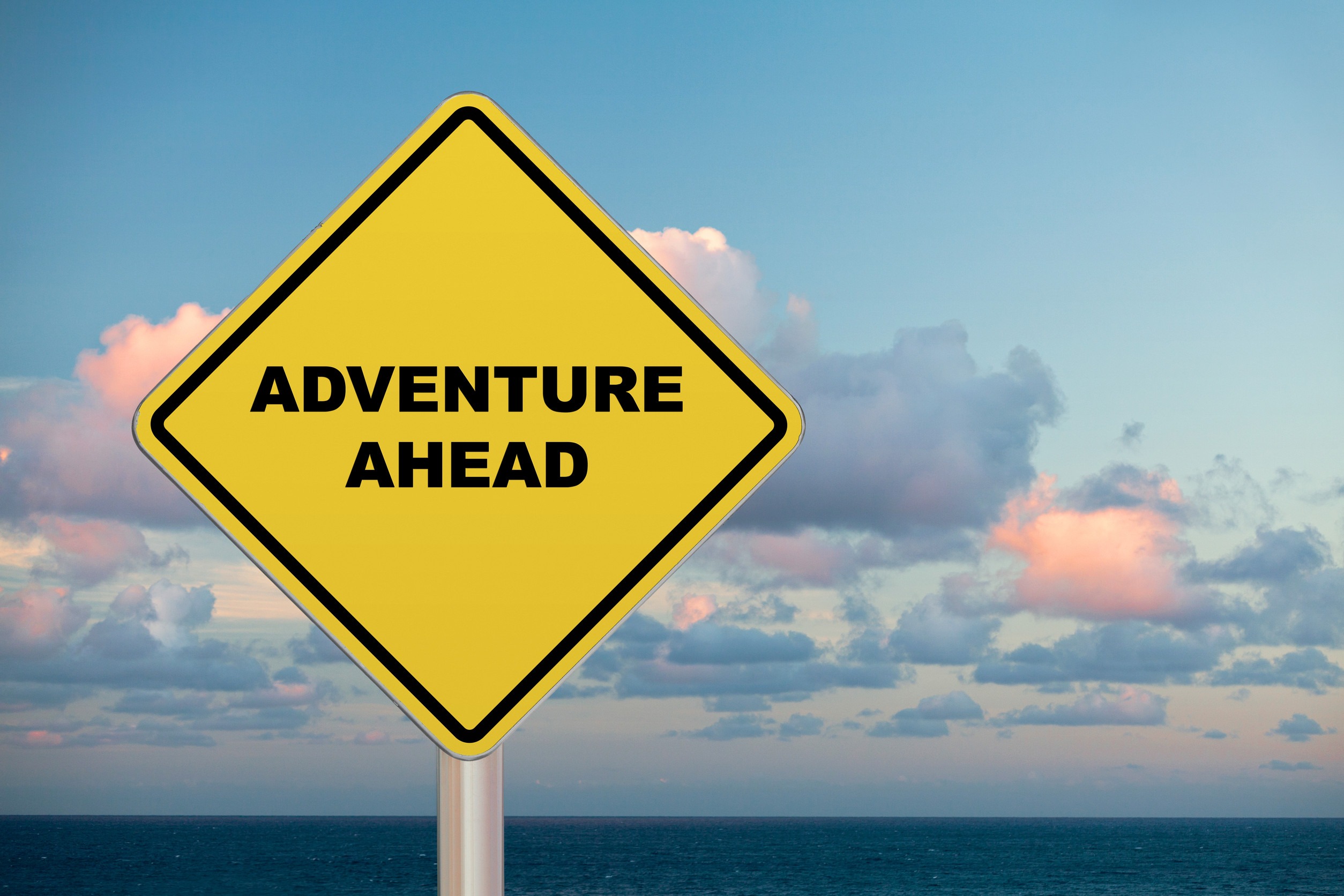 Adventure Ahead Crossing sign